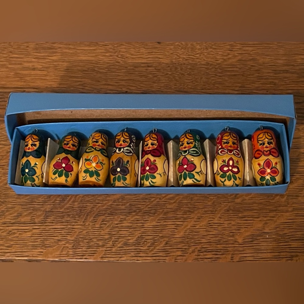 Vintage Russian Matryoshka doll Ornaments